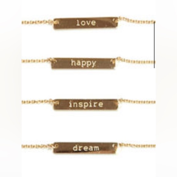 NWT Jook And Nona “Love” Tag necklace, 18 k Gold Plated - Picture 2 of 10